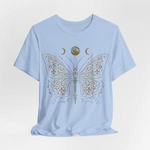 ゴシックバタフライムーンシャツ：天体魔女Tシャツ 画像 9