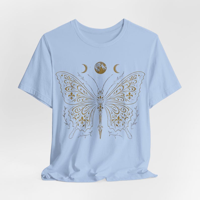 ゴシックバタフライムーンシャツ：天体魔女Tシャツ 画像 9