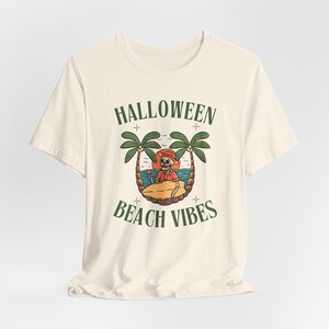 Skeleton Surfer Halloween Shirt, Beach Vibes Tee, Spooky Season image 7