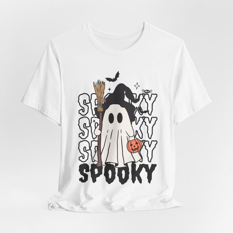 Ghost Witch Halloween Shirt, Gothic Spooky Tee, Spooky Season image 1