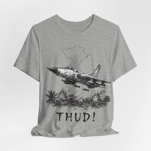 F-105 Thunderchief "Thud" Fighter Jet T-Shirt, Vintage Military Aviation Apparel image 7