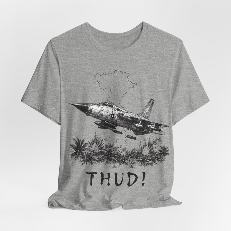 F-105 Thunderchief "Thud" Fighter Jet T-Shirt, Vintage Military Aviation Apparel image 7