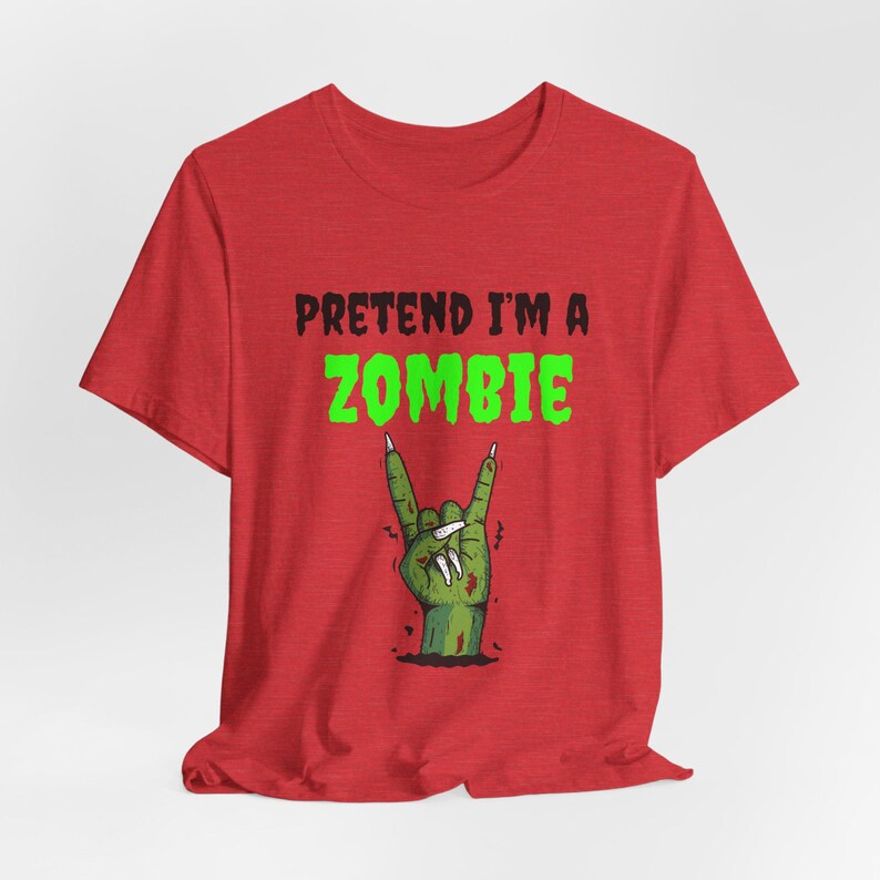 Funny Zombie Halloween Shirt, Lazy Costume Tee, Spooky Season image 9