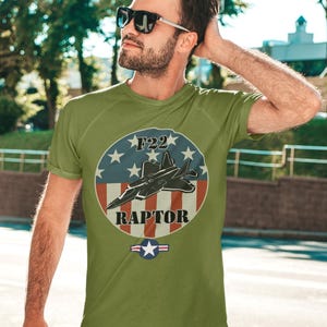 F22 Raptor Stealth Fighter T-Shirt: Vintage Military Aircraft Graphic Tee for Aviation Enthusiasts