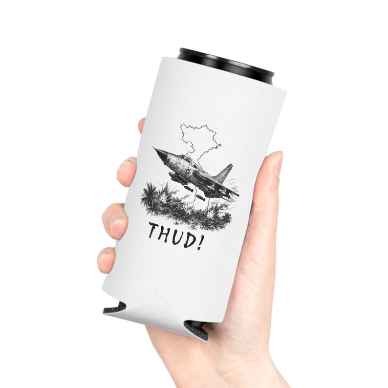 F-105 Thunderchief Can Cooler, Operation Rolling Thunder Koozie, Vietnam Veteran Beer Sleeve image 10