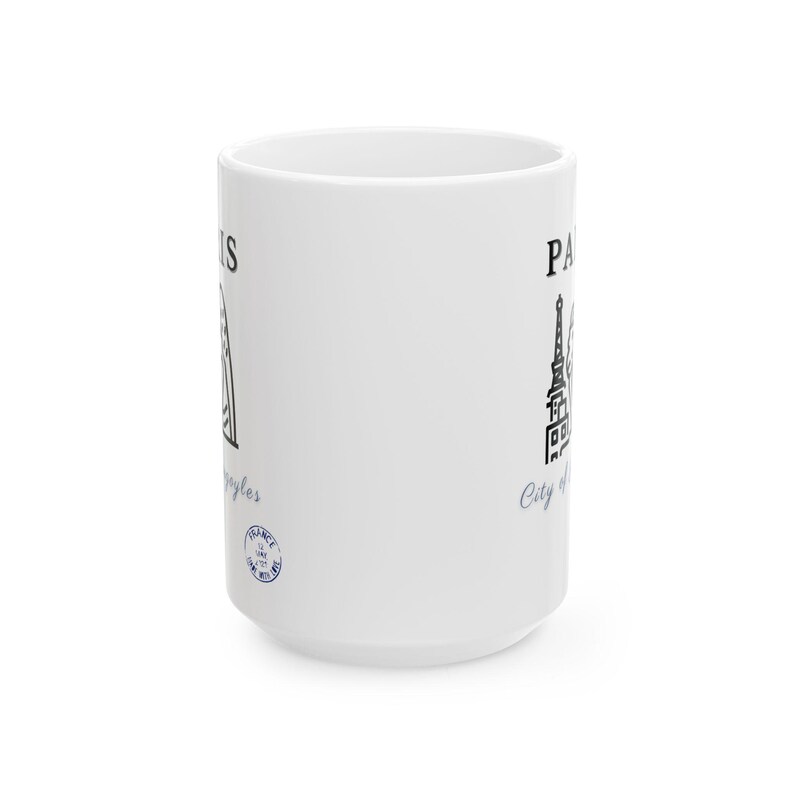 Gothic Gargoyle Eiffel Tower Paris Mug, Dark Academia Ceramic Coffee Cup image 6