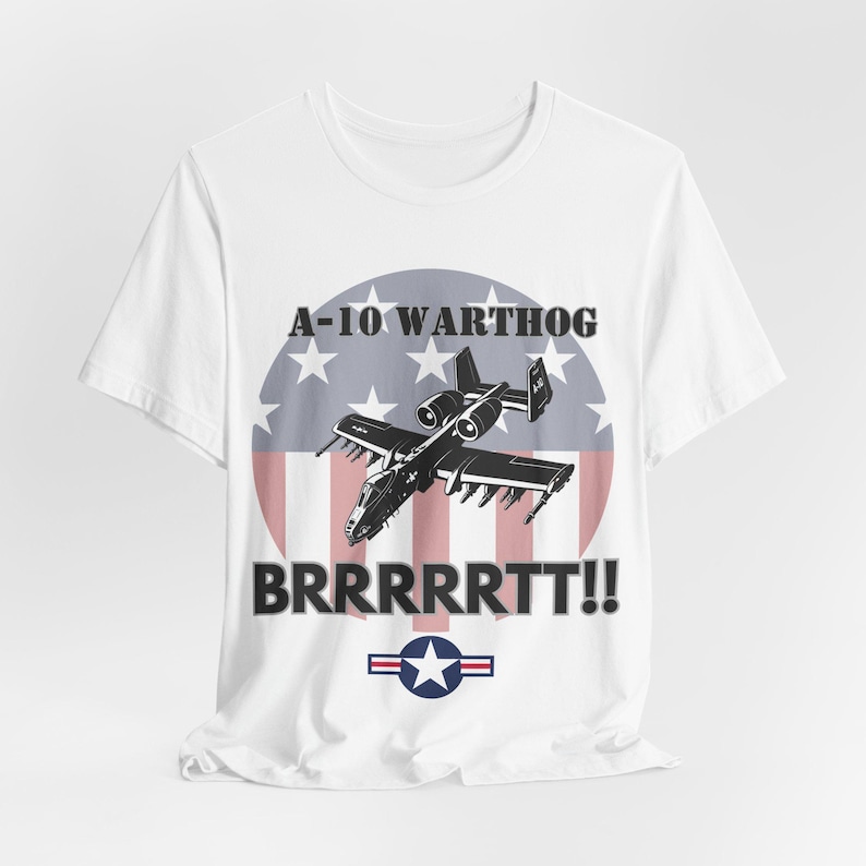 Camiseta A-10 Warthog BRRRRTT: Camiseta patriótica de avión de combate de la USAF imagen 5