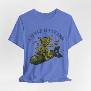 WWII Nose Art T-Shirt | Gremlin Little Bastard | Vintage Aviation Pilot Gift image 7