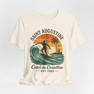 St. Augustine Surf T-Shirt: Retro Sunset Beach, Florida Souvenir image 6