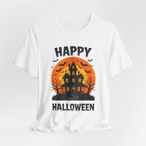 Haunted House Halloween Shirt, Retro Gothic Bats Tee, Spooky Season image 7