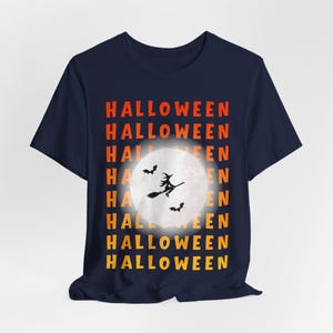Camiseta retro de bruja para Halloween, camiseta gótica de luna llena, temporada espeluznante imagen 8