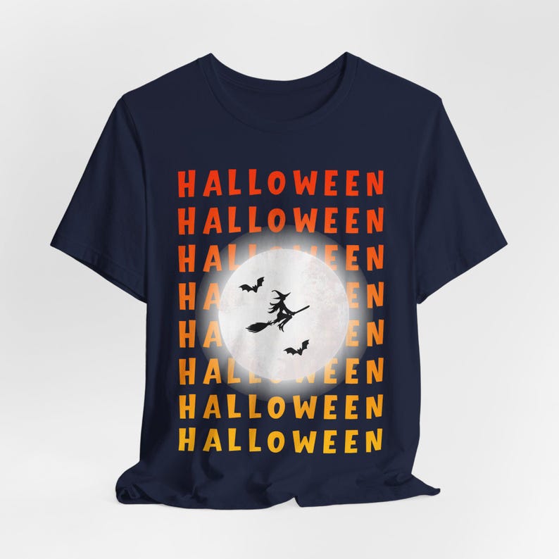 Camiseta retro de bruja para Halloween, camiseta gótica de luna llena, temporada espeluznante imagen 8
