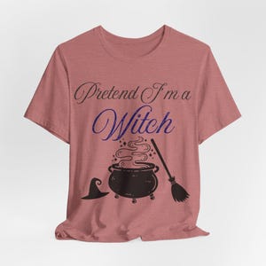 Funny Witch Halloween Shirt, Lazy Costume Tee, Spooky Season image 4