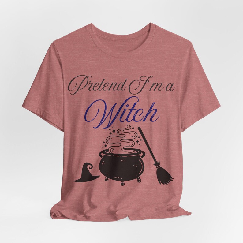 Funny Witch Halloween Shirt, Lazy Costume Tee, Spooky Season image 4