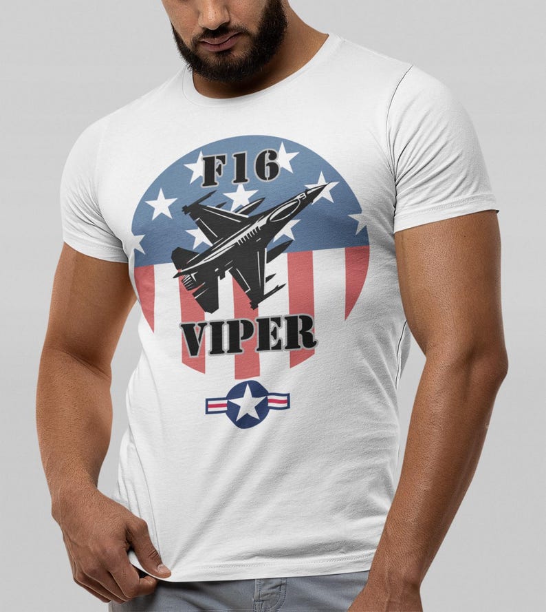 F-16 Viper Fighter Jet T-Shirt: Patriotic USAF Aviation Tee