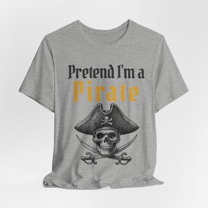 Funny Pirate Halloween Shirt, Lazy Costume Tee, Spooky Season image 8