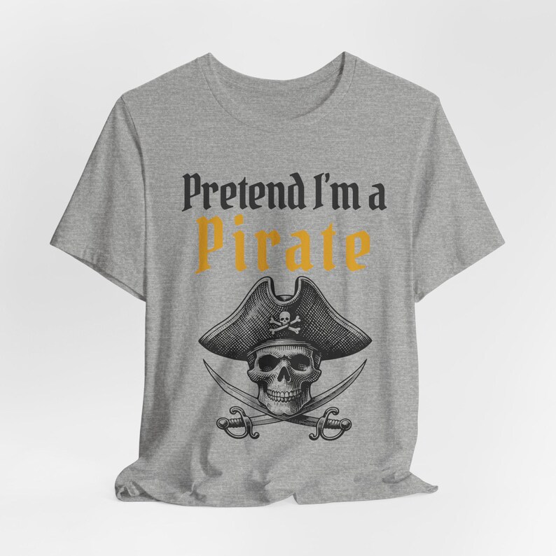Funny Pirate Halloween Shirt, Lazy Costume Tee, Spooky Season image 8