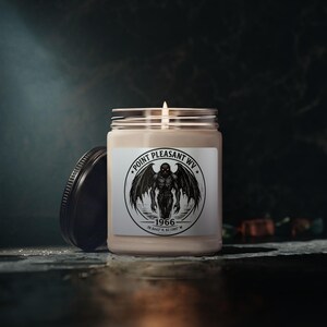 Mothman Soy Candle, Point Pleasant WV Cryptid Gift, Paranormal Folklore Decor image 6