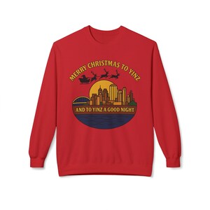 Pittsburgh Christmas Sweatshirt: Steel City Skyline, 'Merry Christmas to Yinz' image 12