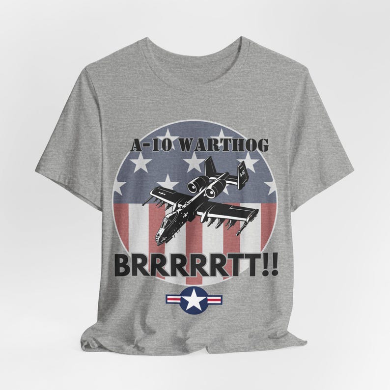 Camiseta A-10 Warthog BRRRRTT: Camiseta patriótica de avión de combate de la USAF imagen 7