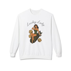 Vintage Pin Up Sweatshirt, WWII Nose Art Crewneck, Rockabilly Bombshell Aviation Top image 7