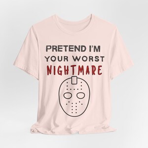 Hockey Mask Halloween Shirt, Scary Killer Costume Tee, Spooky Season image 3