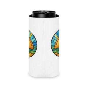 Stained Glass Pierogi Can Cooler, Pittsburgh Polish Food Koozie, Yinzer Beer Sleeve image 12