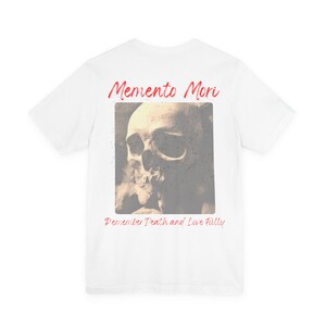 Memento Mori T-Shirt: Stoic Philosophy Gothic Skull Graphic Tee image 6