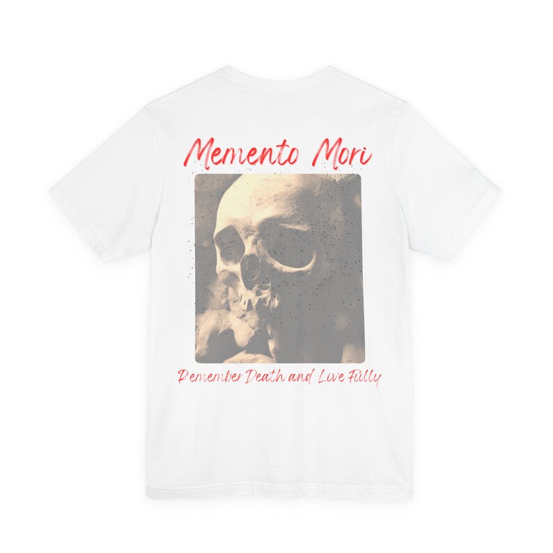 Memento Mori T-Shirt: Stoic Philosophy Gothic Skull Graphic Tee image 6