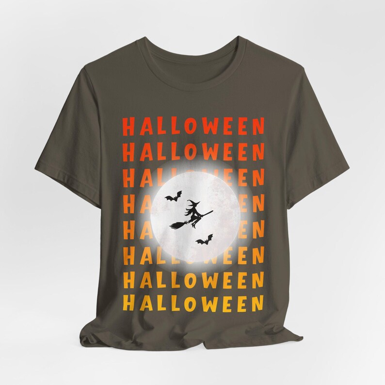 Camiseta retro de bruja para Halloween, camiseta gótica de luna llena, temporada espeluznante imagen 5