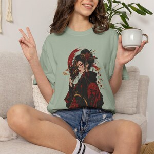 Kitsune Warrior Shirt, Japanese Fox Samurai Art, Dark Folklore Tee image 8