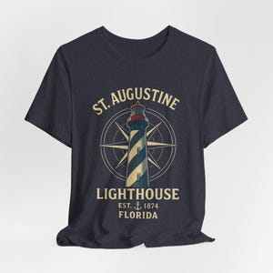 St. Augustine Lighthouse T-Shirt: Vintage Nautical Compass Florida Coastal image 8