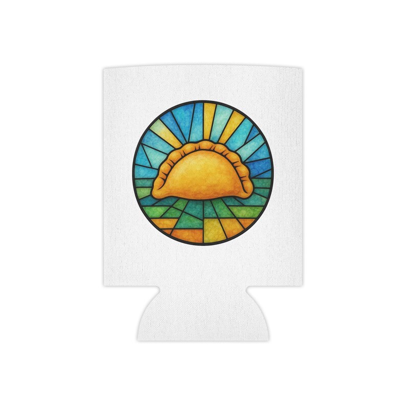 Stained Glass Pierogi Can Cooler, Pittsburgh Polish Food Koozie, Yinzer Beer Sleeve image 7