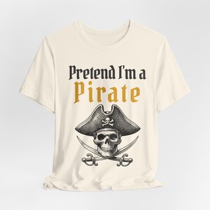 Funny Pirate Halloween Shirt, Lazy Costume Tee, Spooky Season image 7