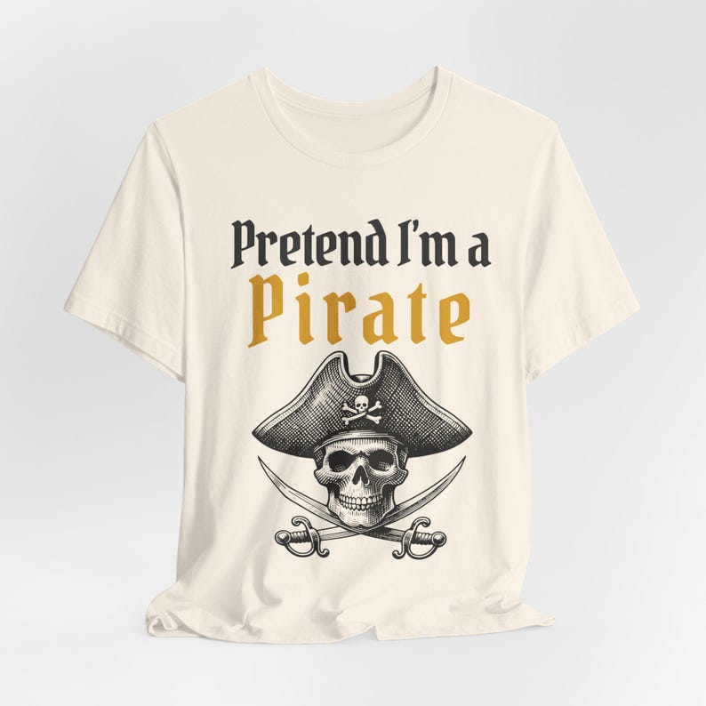 Funny Pirate Halloween Shirt, Lazy Costume Tee, Spooky Season image 7