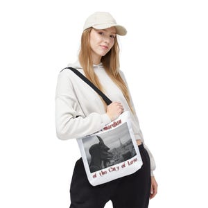 Notre Dame Gargoyle Canvas Tote Bag: Paris Eiffel Tower Photo Art image 3
