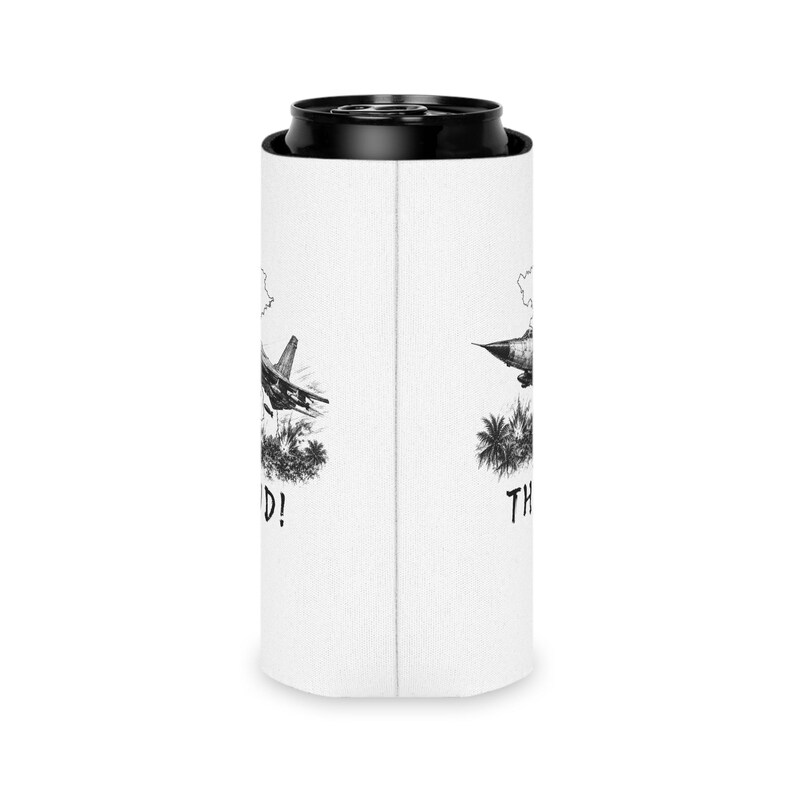 F-105 Thunderchief Can Cooler, Operation Rolling Thunder Koozie, Vietnam Veteran Beer Sleeve image 9