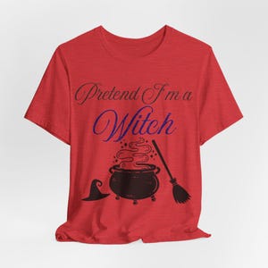 Funny Witch Halloween Shirt, Lazy Costume Tee, Spooky Season image 9