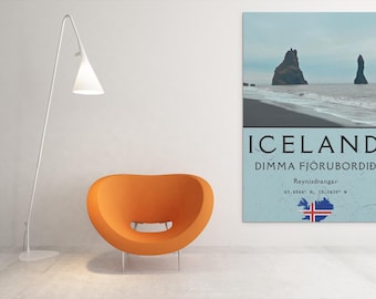 Jökulsárlón Glacier Lagoon Iceland Travel Poster from SunSpun Creations