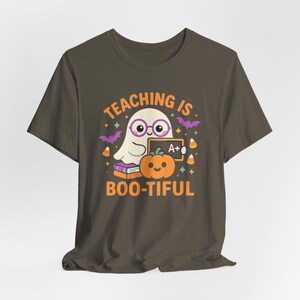 Teacher Halloween Shirt, Funny Ghost Teacher Tee, Fall Gift image 5