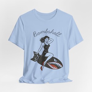 WWII Bomber Pin-Up Girl T-Shirt: Vintage Aviation Art image 8