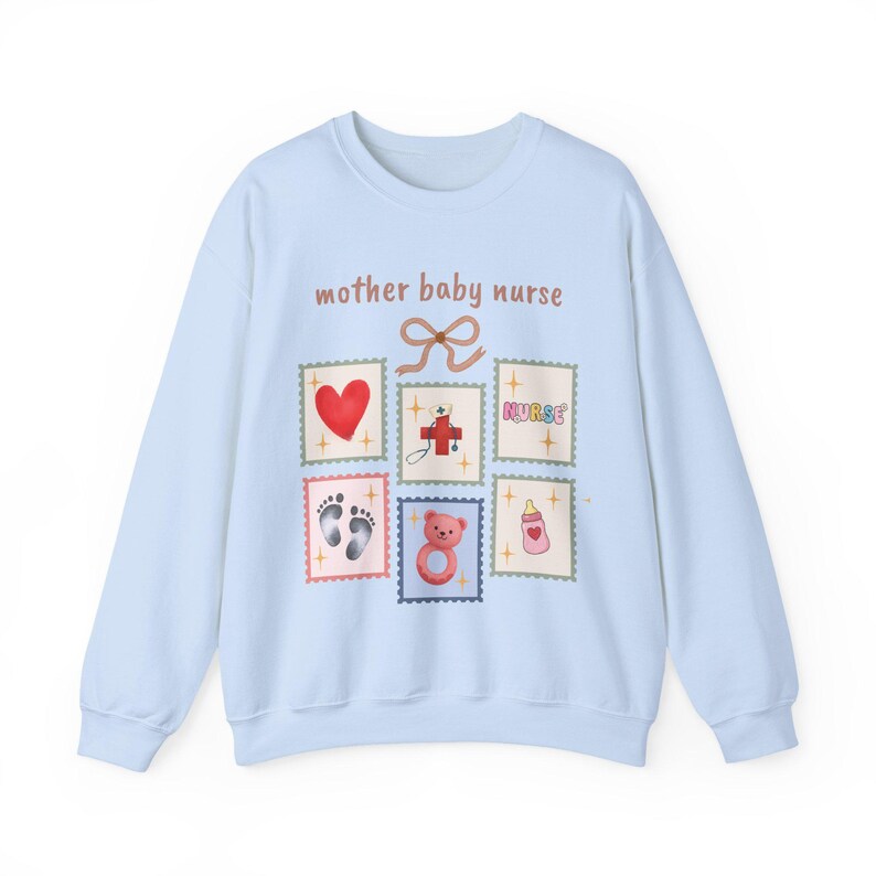 Sweatshirt für Mutter und Kind (Krankenschwester), Vintage-Briefmarkenmotiv Bild 10