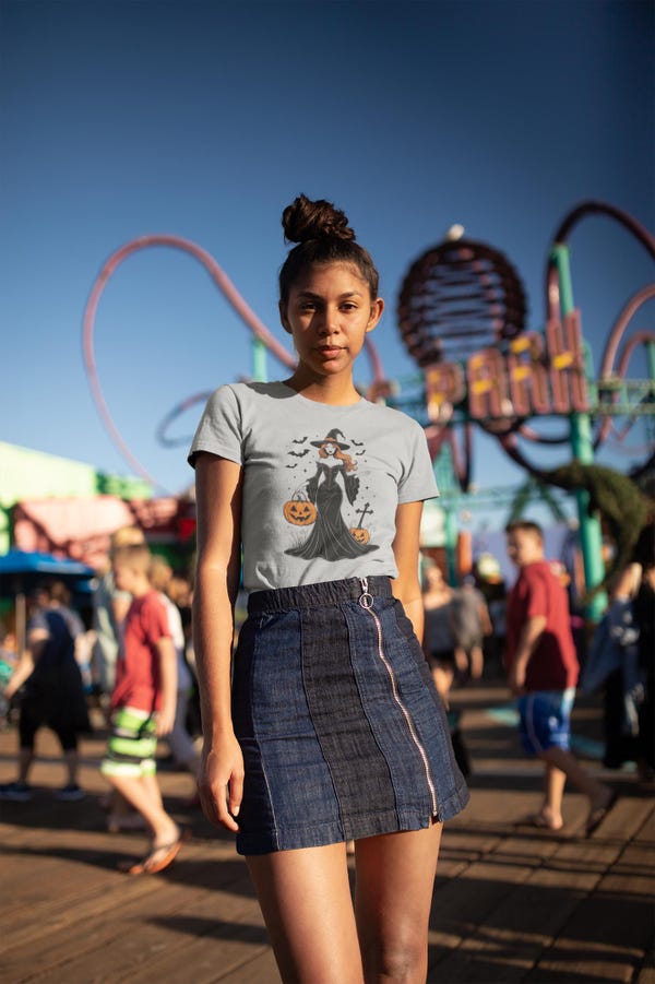Sexy Witch Halloween Shirt, Gothic Pinup Tee, Spooky Season