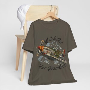 Watch Out For Gremlins Shirt, Vintage WWII Warbird Aviation Tee image 10