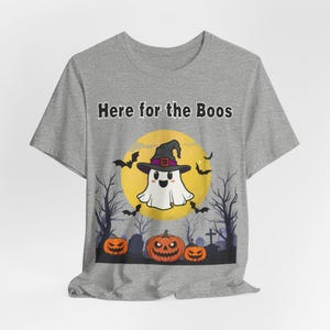 Here for the Boos Halloween Shirt, Funny Ghost Tee, Spooky Season image 8