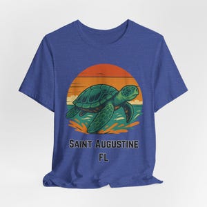 Sea Turtle Sunset T-Shirt: St. Augustine Beach, Retro Florida Souvenir image 7