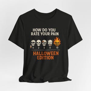 Nurse Halloween Shirt, Funny Pain Scale Doctor Tee, Spooky Season image 5