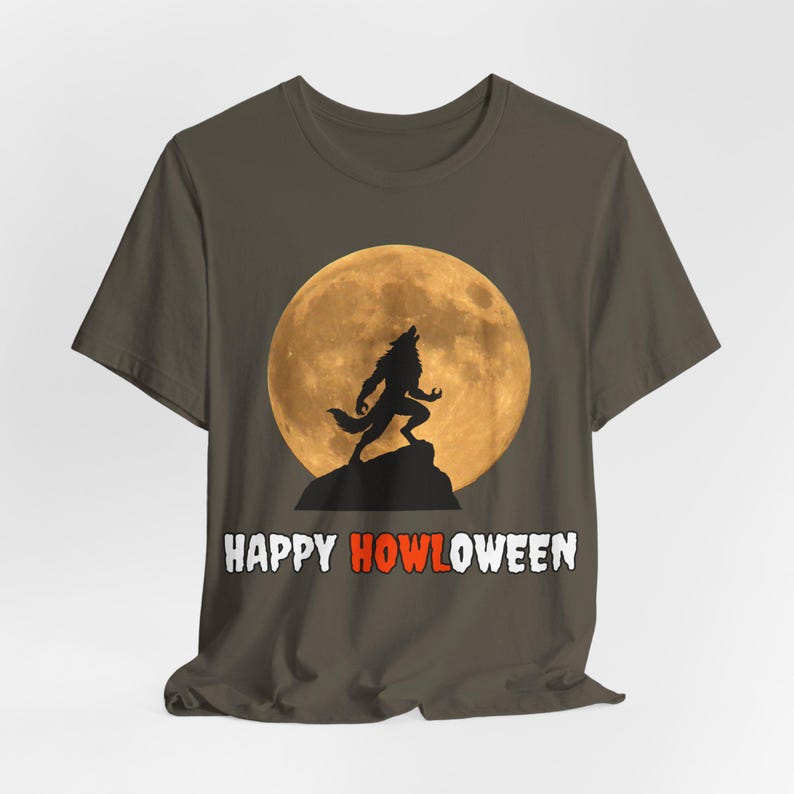 Werewolf Halloween Shirt, Gothic Full Moon Tee, Spooky Season image 7