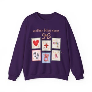 Sweatshirt für Mutter und Kind (Krankenschwester), Vintage-Briefmarkenmotiv Bild 13