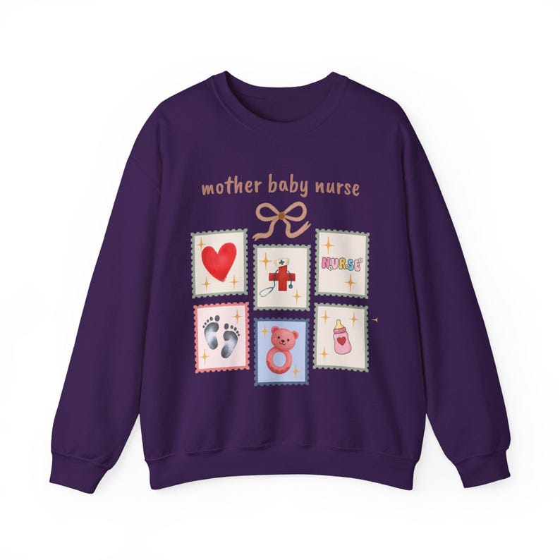 Sweatshirt für Mutter und Kind (Krankenschwester), Vintage-Briefmarkenmotiv Bild 13